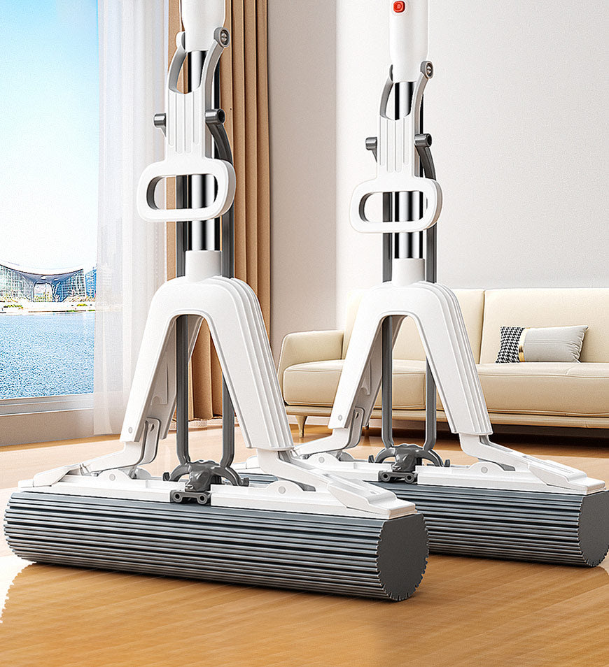 Squeeze Mop - Vadrouille à Rouleau éponge PVA Avec Poignée