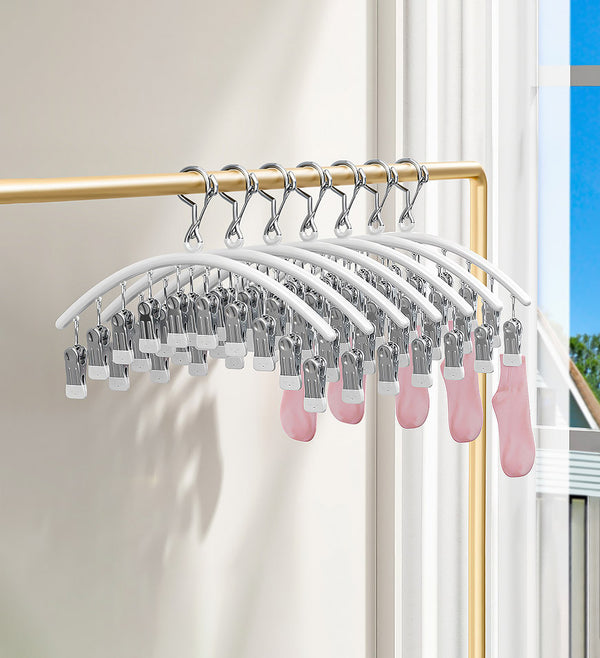 Joybos® Séchoir à linge en acier inoxydable, cintres coupe-vent F247