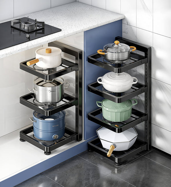 Joybos® Étagère de rangement multi-niveaux pour la maison, support de rangement pour casseroles sous évier F260