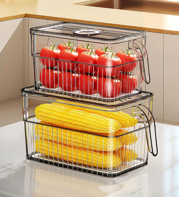 Joybos® Boîte de rangement grande capacité  pour réfrigérateur, idéale pour conserver les légumes, les fruits et les boissons F262