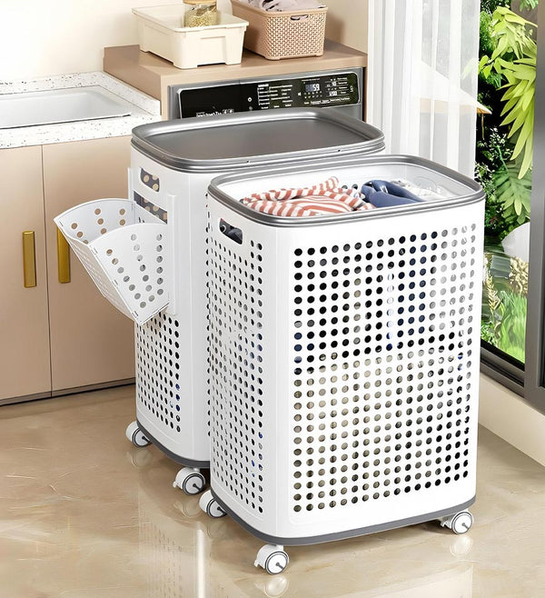 Joybos® Panier à linge roulant  F251