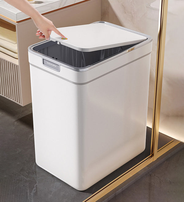 Joybos® 14L Poubelle avec Couvercle de Type Presse pour Salle de Bain Slim Z161