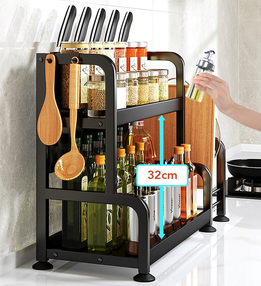 Joybos Organisateur De Comptoir De Cuisine 2 Niveaux Avec Portepour joybos-organisateur-de-comptoir-de-cuisine-2-niveaux-avec-portepour