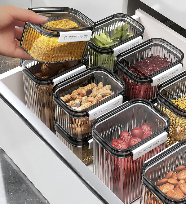 Joybos® Lot de 3 bocaux de cuisine hermétiques F264